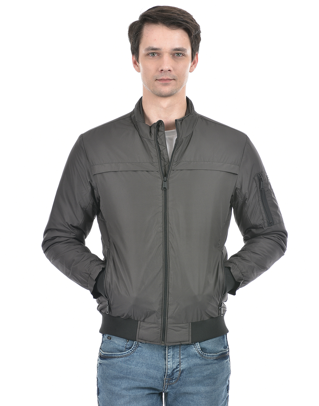 Numero Uno Men Solid Grey Jacket